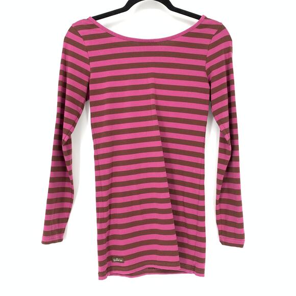 Matilda Jane T-Shirt Women's Size XS Callie Pink Stripe Long Sleeve - Picture 3 of 6